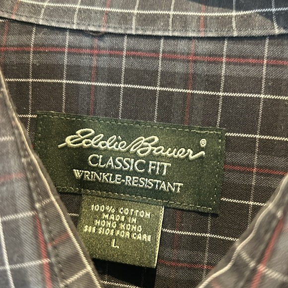 Eddie Bauer Classic Fit Button Down Cotton Shirt Size L - Picture 4 of 17